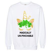 St Patrick's Day Unicorn Magically Un-Pinchable Garment-Dyed Sweatshirt