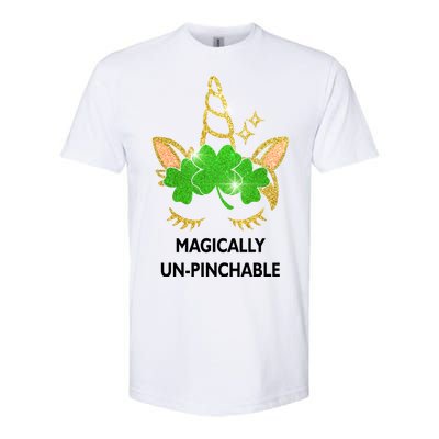 St Patrick's Day Unicorn Magically Un-Pinchable Softstyle CVC T-Shirt