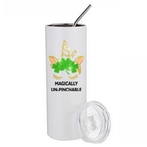 St Patrick's Day Unicorn Magically Un-Pinchable Stainless Steel Tumbler