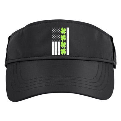 St Patrick's Day USA American Flag Shamrock Clovers Adult Drive Performance Visor