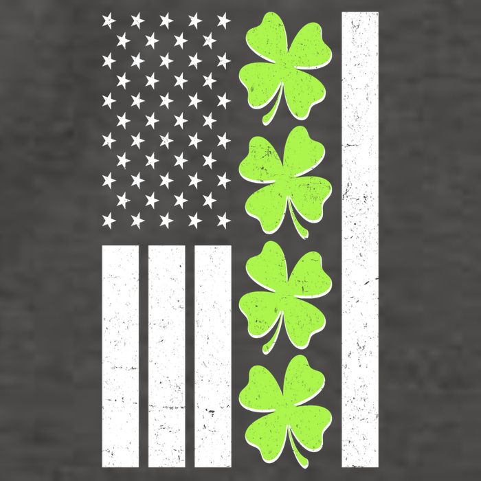 St Patrick's Day USA American Flag Shamrock Clovers Vector Backpack