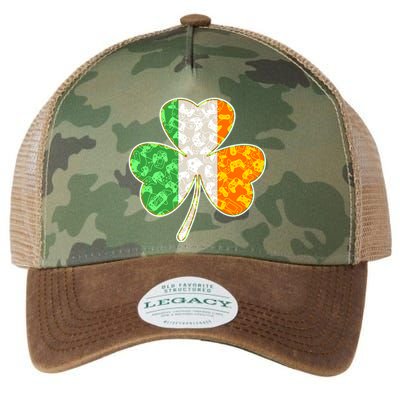 St Patrick's Day Video Gamer Shamrock Clover Legacy Tie Dye Trucker Hat