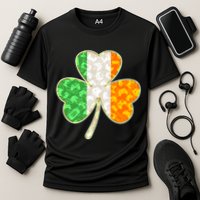 St Patrick's Day Video Gamer Shamrock Clover Cooling Performance Crew T-Shirt