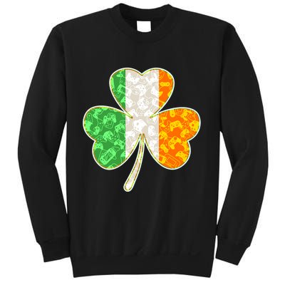 St Patrick's Day Video Gamer Shamrock Clover Sweatshirt