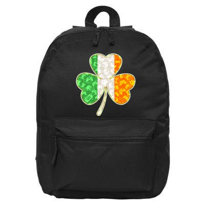St Patrick's Day Video Gamer Shamrock Clover 16 in Basic Backpack