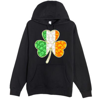 St Patrick's Day Video Gamer Shamrock Clover Premium Pullover Hoodie