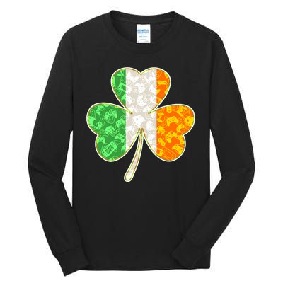 St Patrick's Day Video Gamer Shamrock Clover Tall Long Sleeve T-Shirt