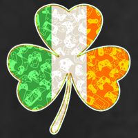St Patrick's Day Video Gamer Shamrock Clover Golf Towel