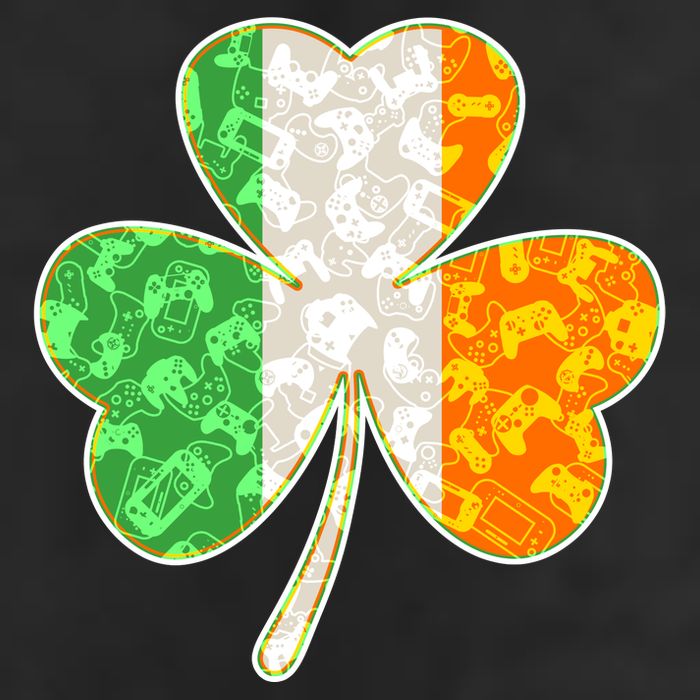 St Patrick's Day Video Gamer Shamrock Clover Golf Towel