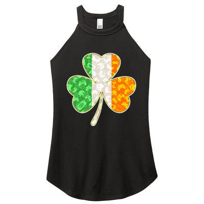St Patrick's Day Video Gamer Shamrock Clover Women's Perfect Tri Rocker Tank