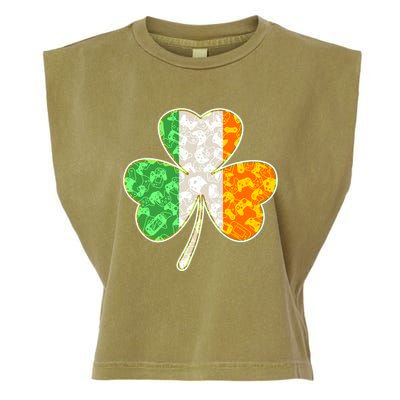 St Patrick's Day Video Gamer Shamrock Clover Garment-Dyed Women's Muscle Tee