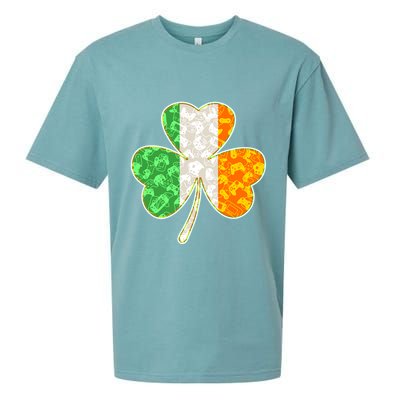St Patrick's Day Video Gamer Shamrock Clover Sueded Cloud Jersey T-Shirt