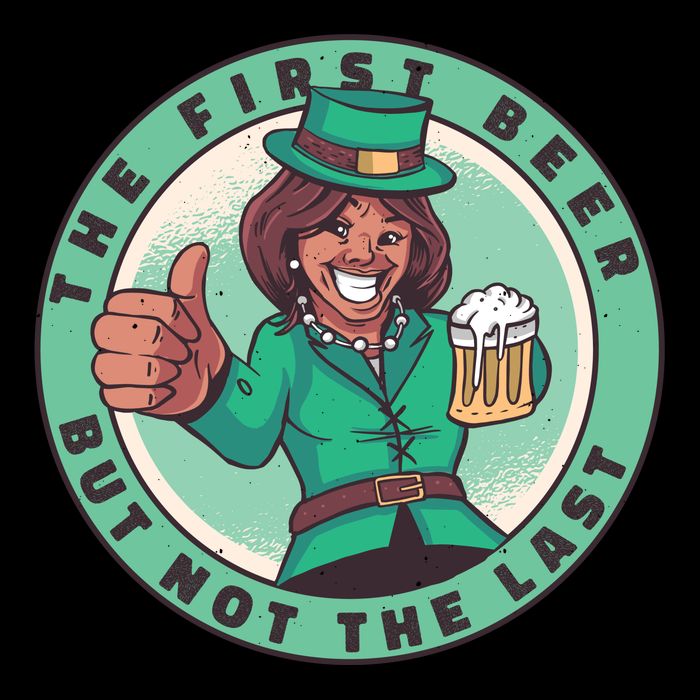 St Patricks Kamala Harris Sustainable Bucket Hat