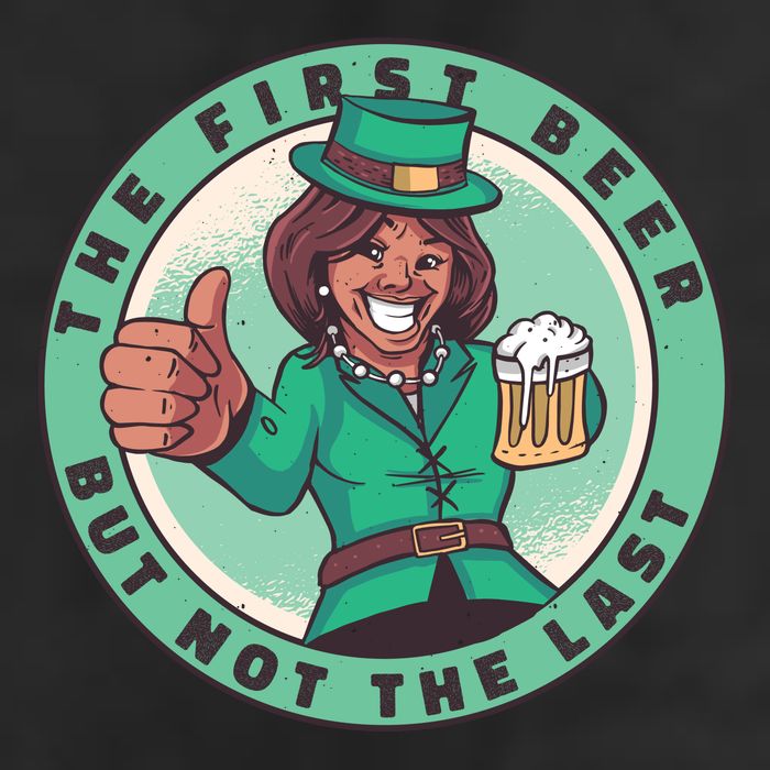 St Patricks Kamala Harris Adult Drive Performance Visor