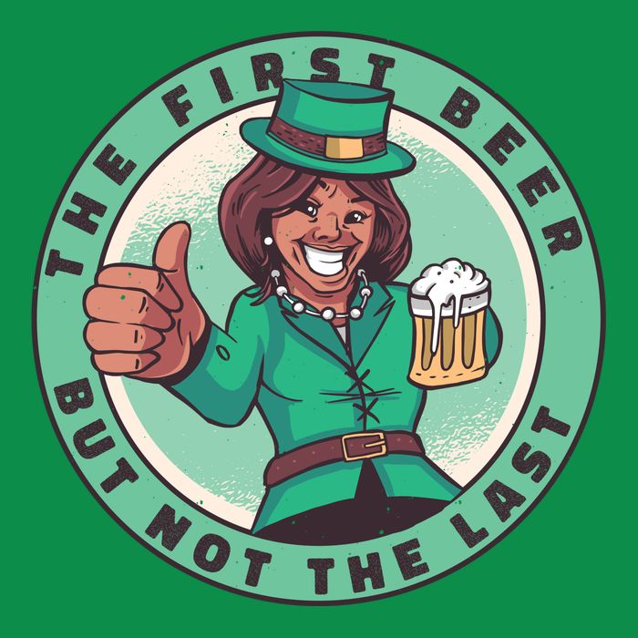 St Patricks Kamala Harris Baby Bodysuit