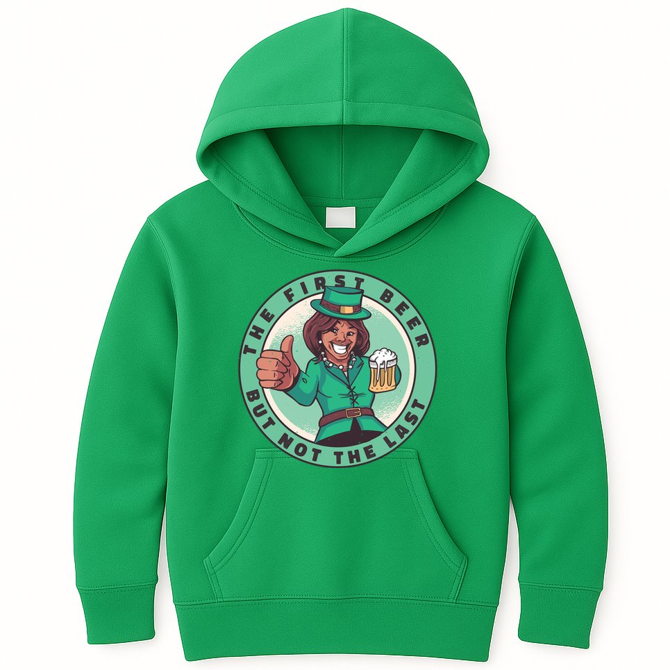 St Patricks Kamala Harris Kids Hoodie