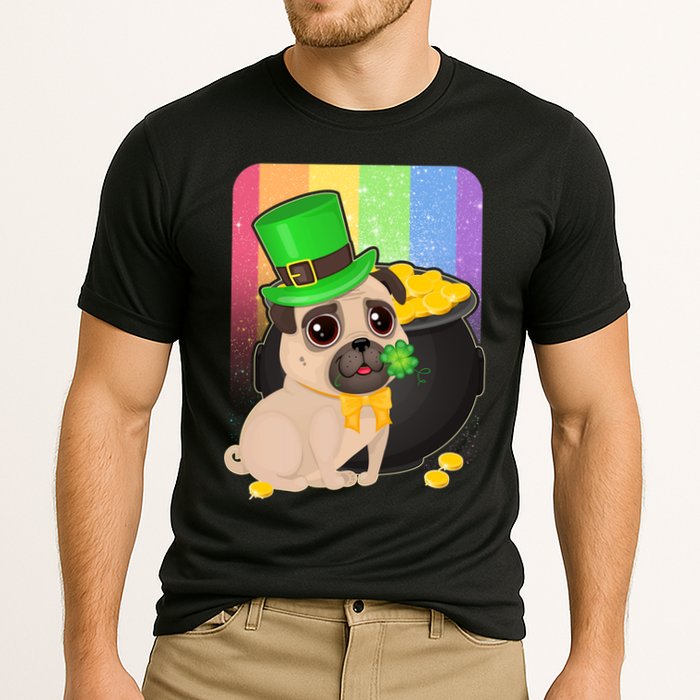 St Patrick's Pug Pot Of Gold Cooling Performance Crew T-Shirt