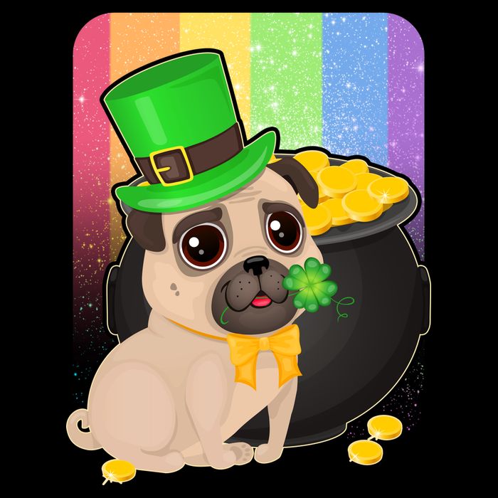 St Patrick's Pug Pot Of Gold Impact Tech Backpack