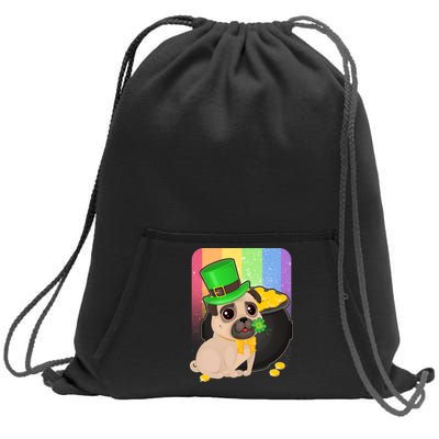 St Patrick's Pug Pot Of Gold Sweatshirt Cinch Pack Bag