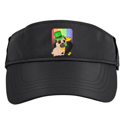 St Patrick's Pug Pot Of Gold Adult Drive Performance Visor
