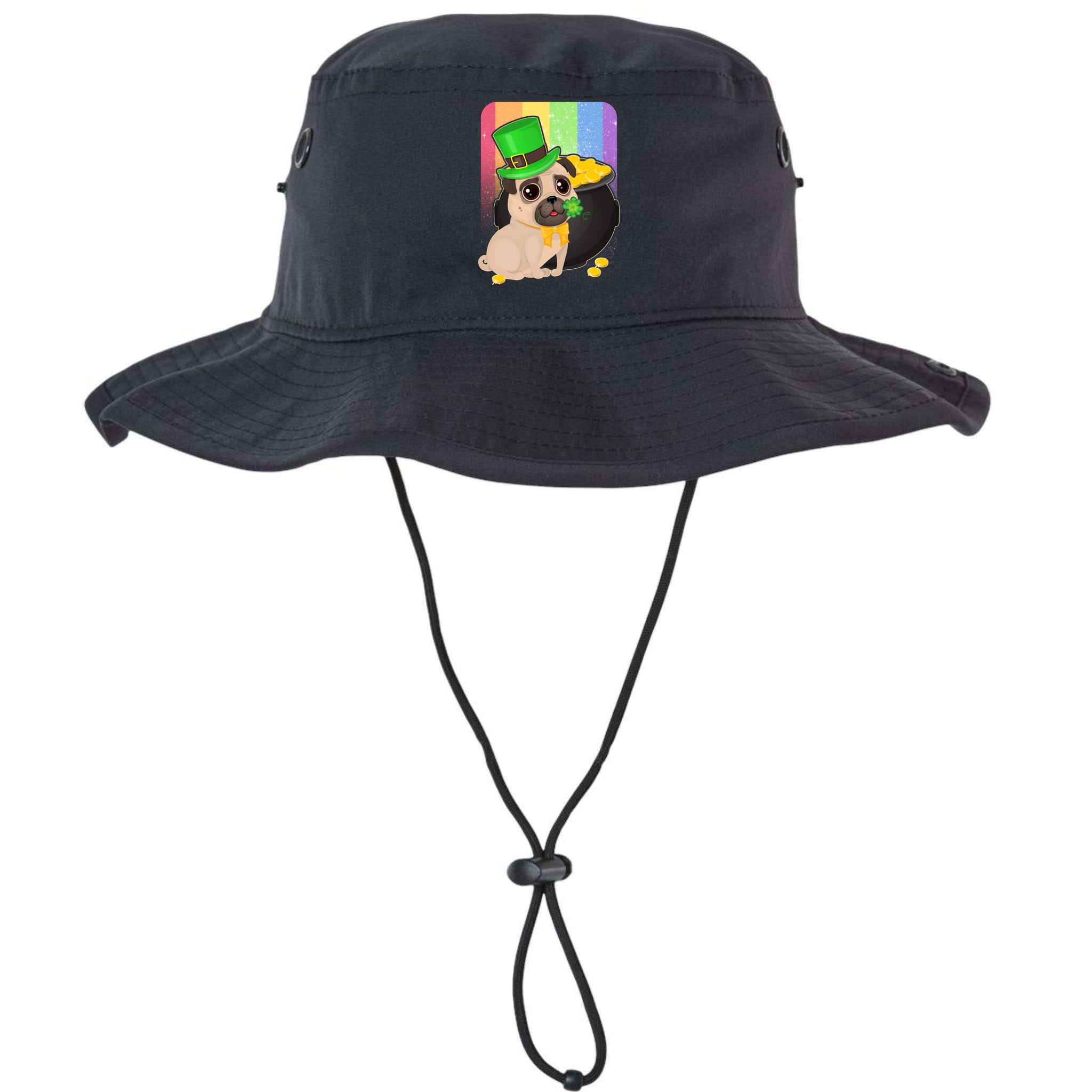 St Patrick's Pug Pot Of Gold Bucket Hat