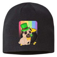 St Patrick's Pug Pot Of Gold Sustainable Beanie