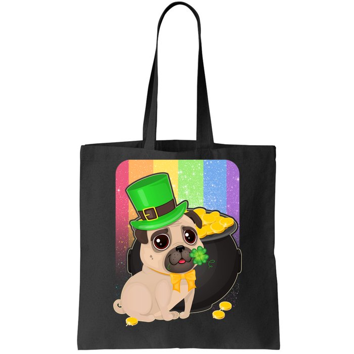 St Patrick's Pug Pot Of Gold Tote Bag