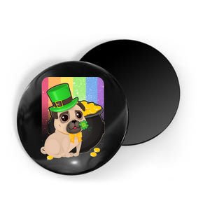 St Patrick's Pug Pot Of Gold Magnet