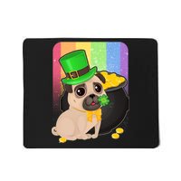 St Patrick's Pug Pot Of Gold Mousepad