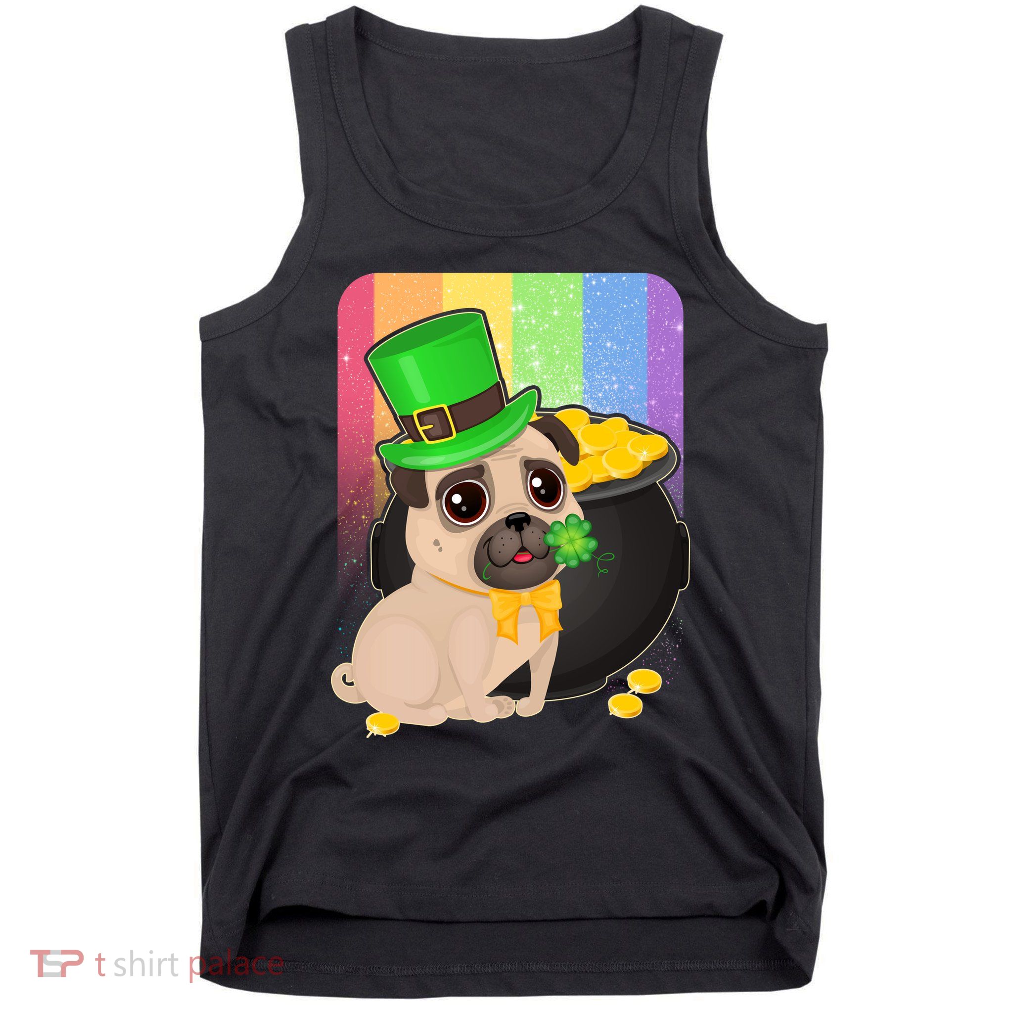 St Patrick's Pug Pot Of Gold Tank Top