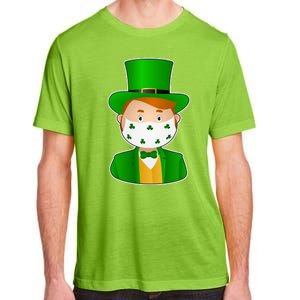 St Pattys Day Quarantine Leprechaun Masked Adult ChromaSoft Performance T-Shirt