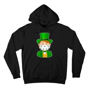 St Pattys Day Quarantine Leprechaun Masked Hoodie