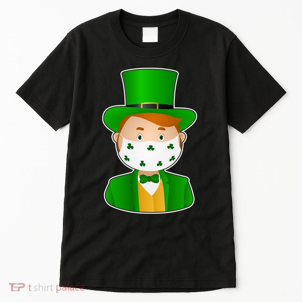St Pattys Day Quarantine Leprechaun Masked Tall T-Shirt