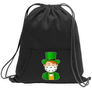 St Pattys Day Quarantine Leprechaun Masked Sweatshirt Cinch Pack Bag