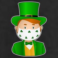 St Pattys Day Quarantine Leprechaun Masked Adult Drive Performance Visor