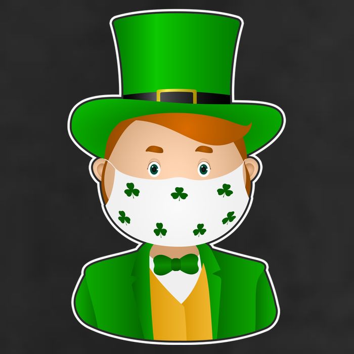 St Pattys Day Quarantine Leprechaun Masked Adult Drive Performance Visor
