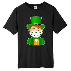 St Pattys Day Quarantine Leprechaun Masked Tall Fusion ChromaSoft Performance T-Shirt