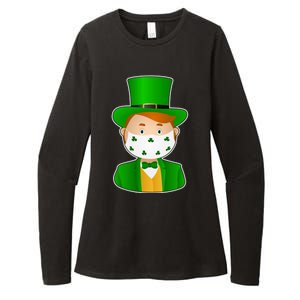 St Pattys Day Quarantine Leprechaun Masked Womens CVC Long Sleeve Shirt