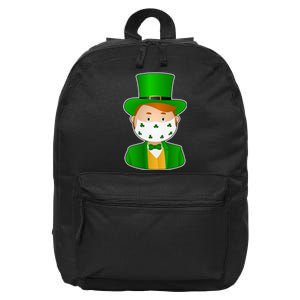 St Pattys Day Quarantine Leprechaun Masked 16 in Basic Backpack