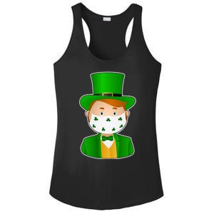 St Pattys Day Quarantine Leprechaun Masked Ladies PosiCharge Competitor Racerback Tank