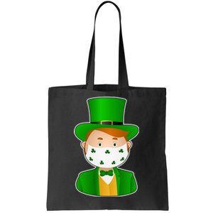 St Pattys Day Quarantine Leprechaun Masked Tote Bag