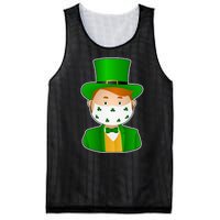 St Pattys Day Quarantine Leprechaun Masked Mesh Reversible Basketball Jersey Tank