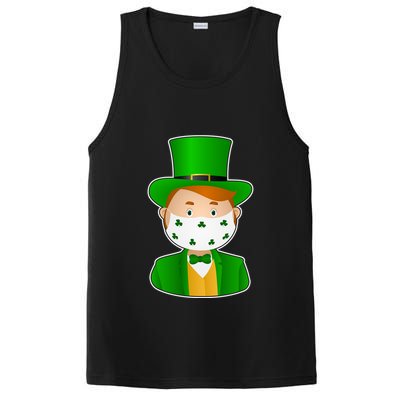 St Pattys Day Quarantine Leprechaun Masked PosiCharge Competitor Tank