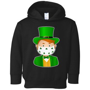 St Pattys Day Quarantine Leprechaun Masked Toddler Hoodie