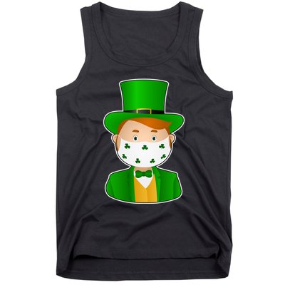St Pattys Day Quarantine Leprechaun Masked Tank Top