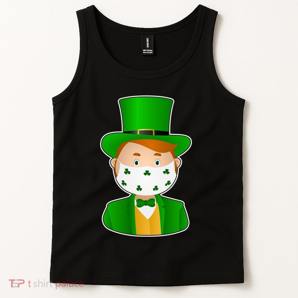 St Pattys Day Quarantine Leprechaun Masked Tank Top