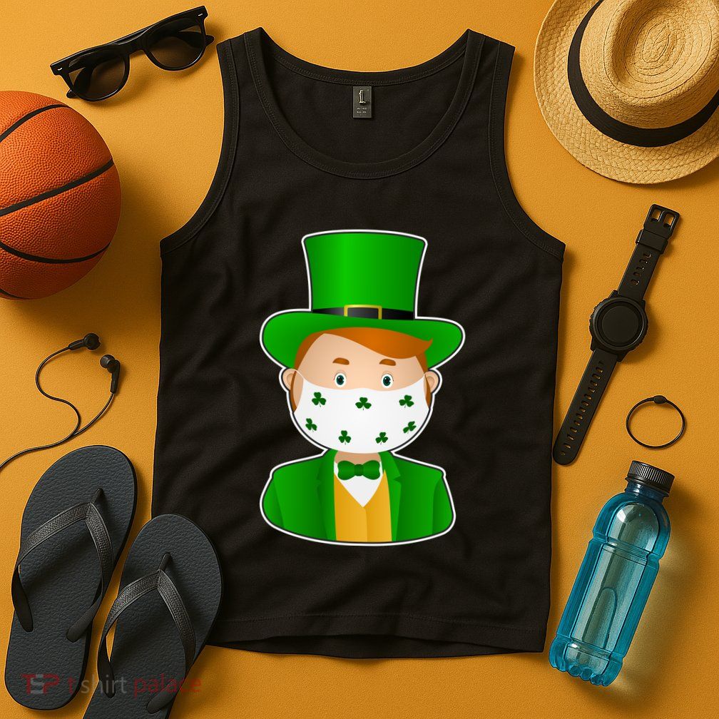 St Pattys Day Quarantine Leprechaun Masked Tank Top