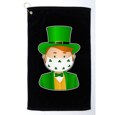 St Pattys Day Quarantine Leprechaun Masked Golf Towel