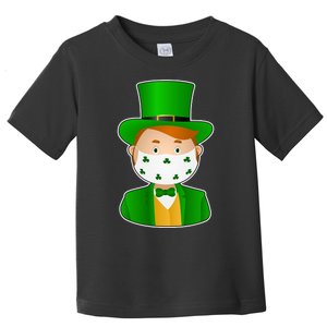 St Pattys Day Quarantine Leprechaun Masked Toddler T-Shirt