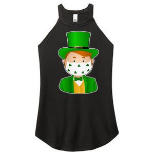 St Pattys Day Quarantine Leprechaun Masked Women's Perfect Tri Rocker Tank